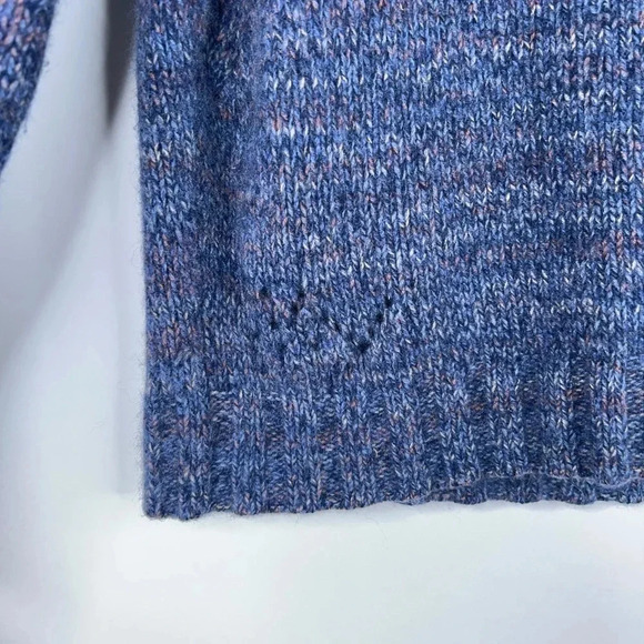 Zadig & Voltaire Andrea Cashmere Sweater Blue Heather Knit Crew Neck Boxy XS - Picture 5 of 11